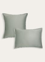 TAIE D'OREILLER EN SATIN DE COTON UNI PRELUDE