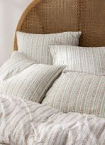 HOUSSE DE COUETTE JACQUARD IMPRIMÉ FEUILLAGES