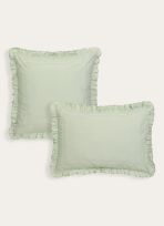 LOT DE 2 TAIES D&rsquo;OREILLER PERCALE PIED-DE-POULE