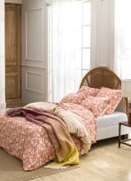 HOUSSE DE COUETTE EN PERCALE LAVÉE FLORAL
