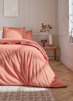 HOUSSE DE COUETTE UNIE EN PERCALE DE COTON