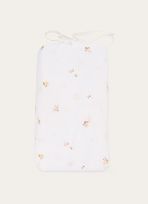 DRAP HOUSSE EN GAZE DE COTON IMPRIMÉ FLEURS