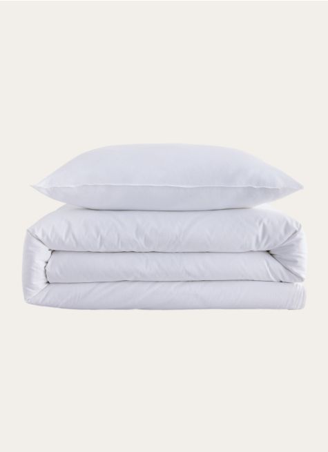 HOUSSE DE COUETTE UNIE EN COTON LAVÉ BIO