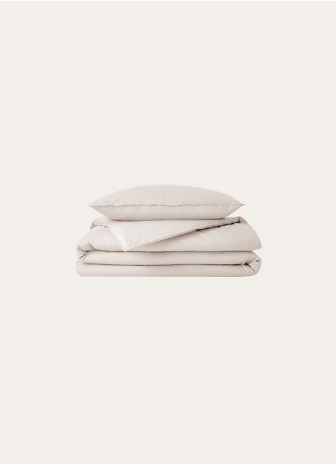 HOUSSE DE COUETTE UNIE EN COTON LAVÉ BIO