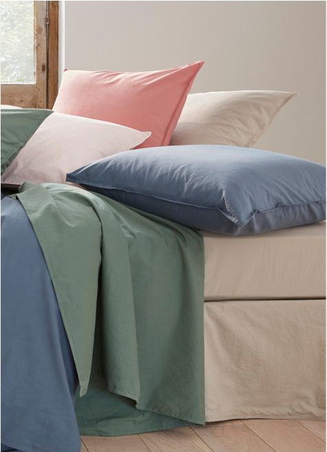 HOUSSE DE COUETTE UNIE EN COTON LAVÉ BIO