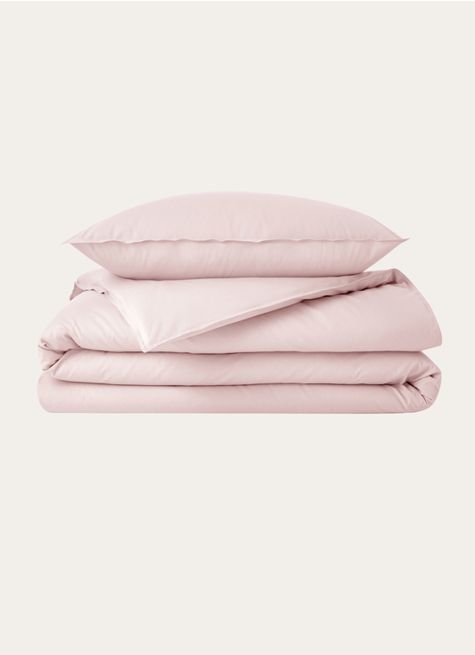 HOUSSE DE COUETTE UNIE EN COTON LAVÉ BIO