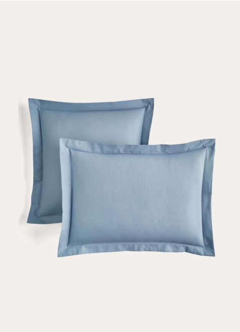 TAIE D'OREILLER UNIE EN COTON