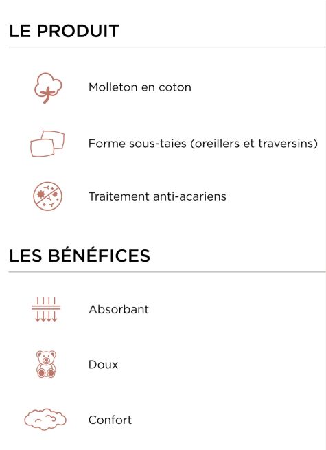 SOUS-TAIE D'OREILLER CARRÉE EN COTON ANTI-ACARIENS