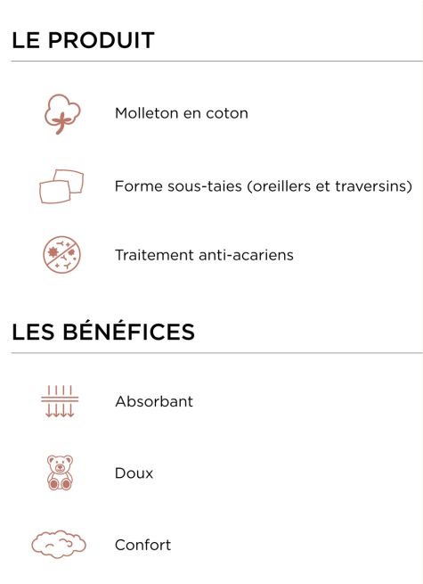 SOUS-TAIE D'OREILLER CARRÉE EN COTON ANTI-ACARIENS