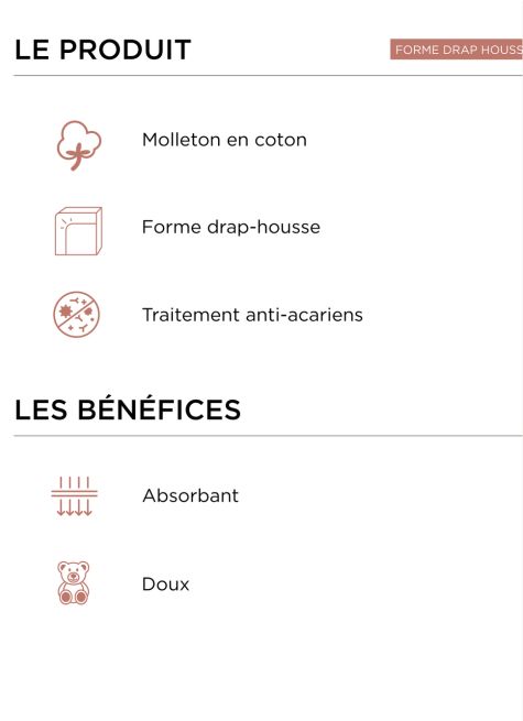 PROTÈGE-MATELAS EN COTON DOUBLE FACE 