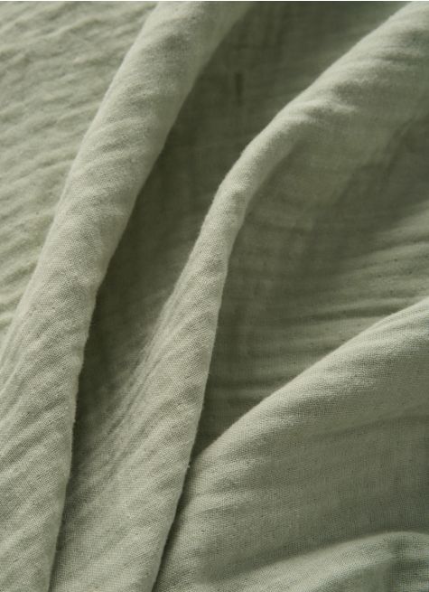 DRAP HOUSSE UNI EN TRIPLE GAZE DE COTON LAVÉE