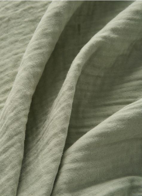 DRAP HOUSSE UNI EN TRIPLE GAZE DE COTON LAVÉ