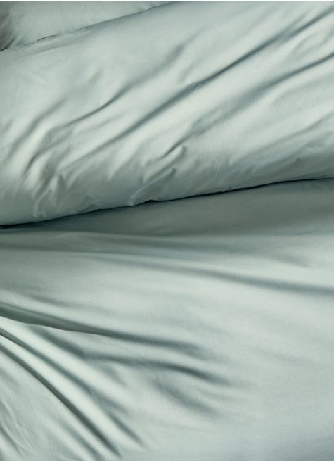 HOUSSE DE COUETTE UNIE EN PERCALE DE COTON