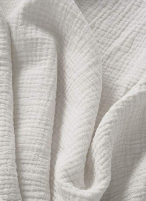 DRAP HOUSSE UNI EN TRIPLE GAZE DE COTON LAVÉ