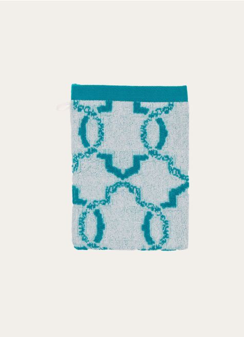 GANT DE TOILETTE EN COTON MOTIF ARABESQUES 500GR