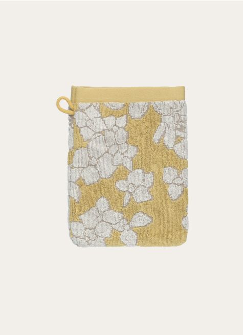 GANT DE TOILETTE EN COTON JACQUARD FLEURS 500GR