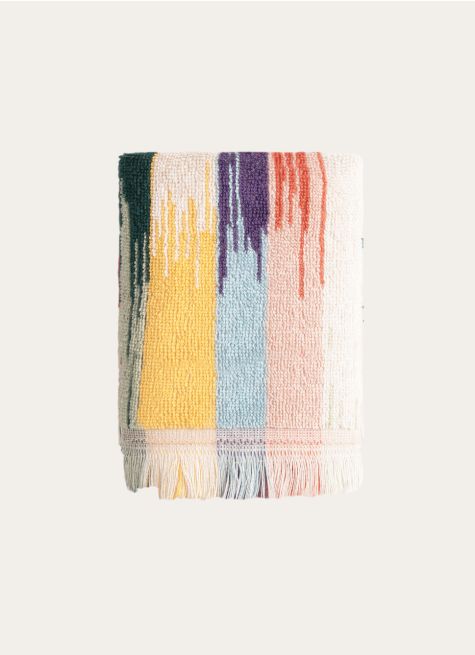 SERVIETTE INVITÉ EN COTON FILS TEINTS RAYÉS 500GR
