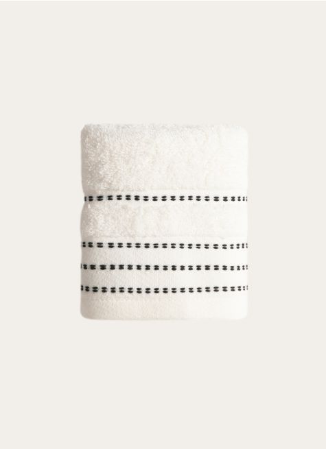 SERVIETTE INVITÉ EN COTON DÉTAILS POINTS