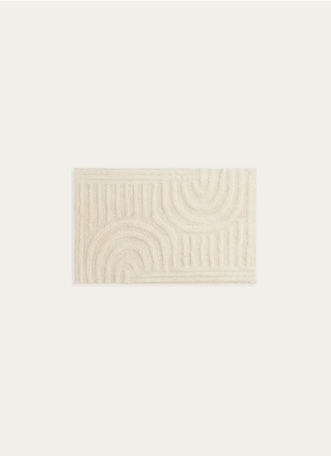 TAPIS DE BAIN EN COTON TUFTÉ UNI MOTIFS ART DÉCO