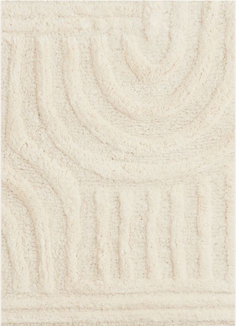 TAPIS DE BAIN EN COTON TUFTÉ UNI MOTIFS ART DÉCO