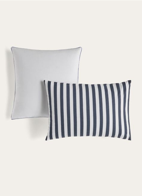 LOT DE 2 TAIES D'OREILLER  EN COTON 