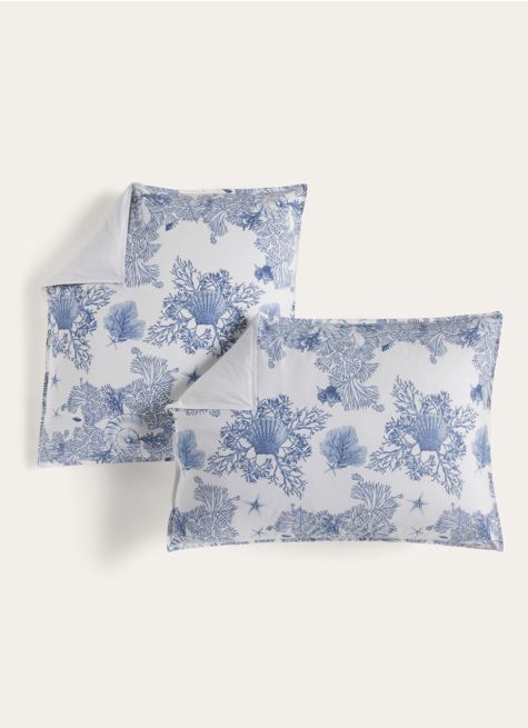 SET DE 2 TAIES D'OREILLER PERCALE DE COTON