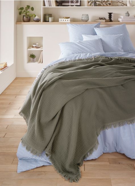 PLAID EN GAZE DE COTON
