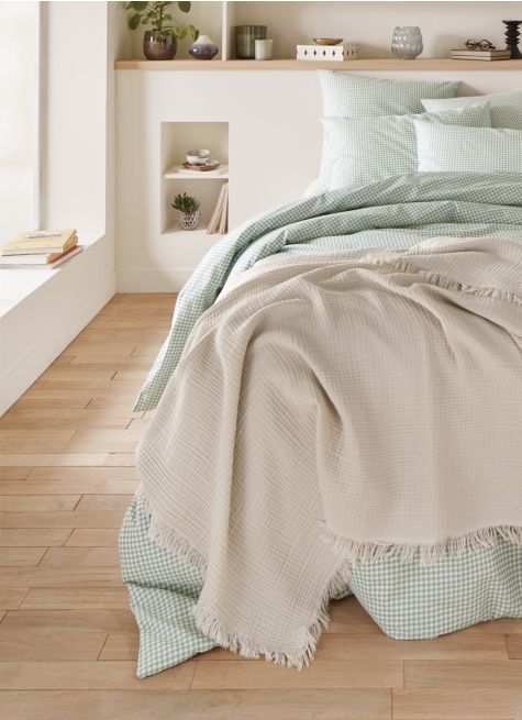 PLAID EN GAZE DE COTON