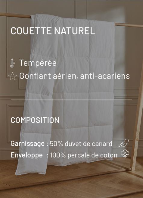 COUETTE NATUREL TEMPÉRÉE