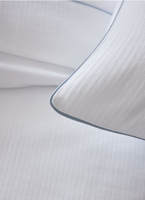HOUSSE DE COUETTE EN PERCALE DE COTON CHEVRON