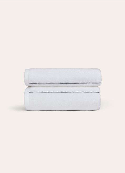 DRAP DE DOUCHE UNI EN COTON AVEC MICRO RAYURE