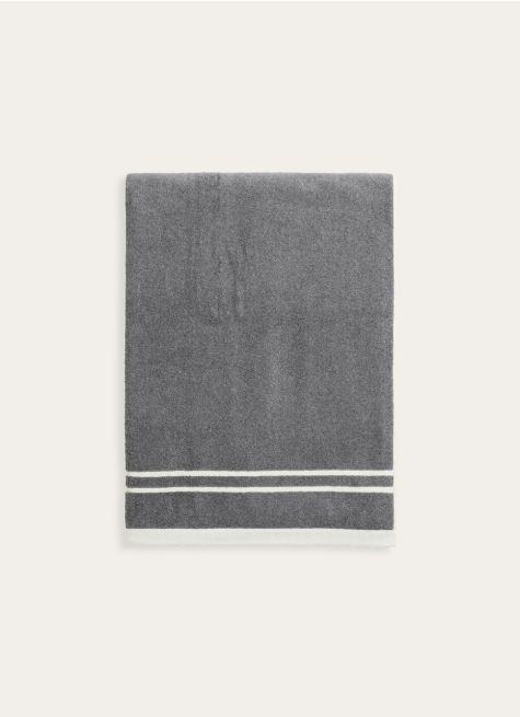 DRAP DE BAIN CHINÉ EN COTON BIO