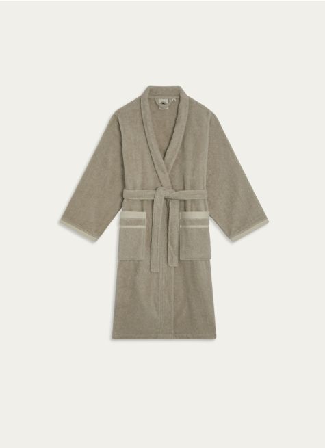 PEIGNOIR DE BAIN CHINÉ EN COTON BIO VOLTAIRE