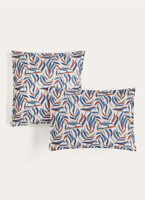 SET DE 2 TAIES D'OREILLER EN PERCALE CHLORO
