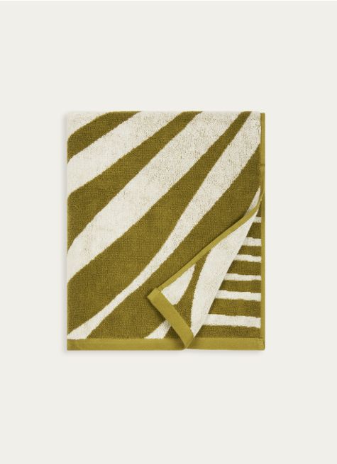 SERVIETTE DE TOILETTE JACQUARD MOTIF PALME
