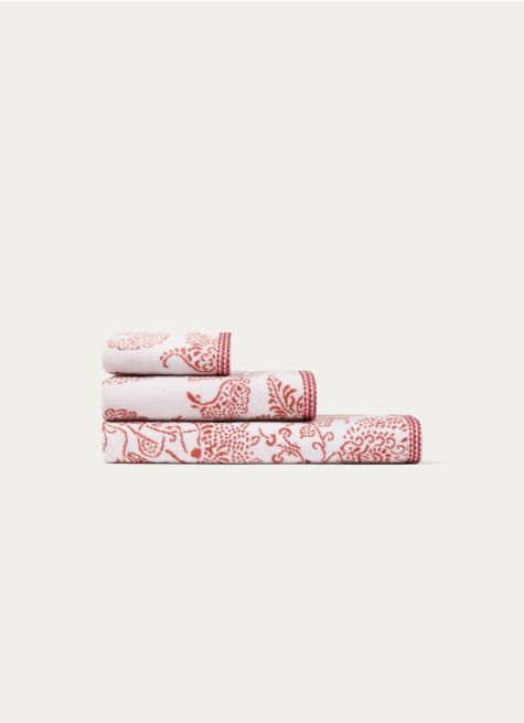 SERVIETTE DE TOILETTE JACQUARD MOTIF FLORAL ORIANE