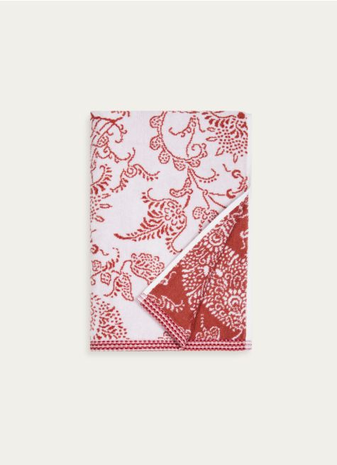 SERVIETTE DE TOILETTE JACQUARD MOTIF FLORAL ORIANE