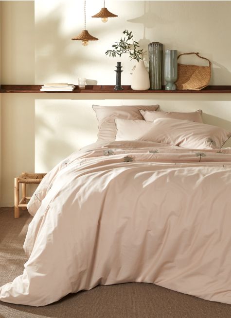 HOUSSE DE COUETTE EN PERCALE BRODÉE GUINÉE