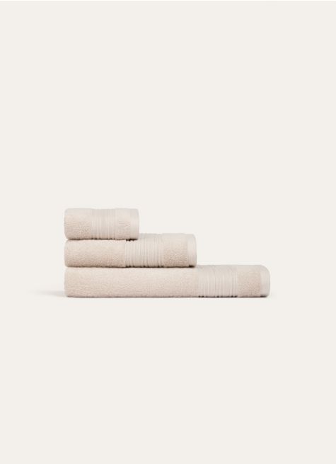 SERVIETTE DE TOILETTE UNI EN COTON BIO