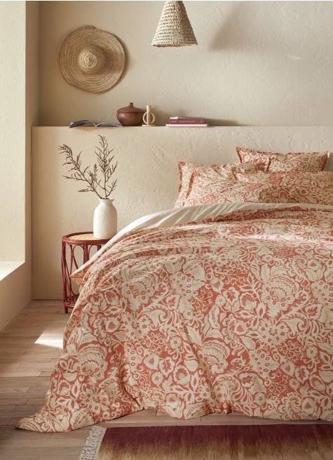 HOUSSE DE COUETTE EN PERCALE DE COTON IMPRIMÉE