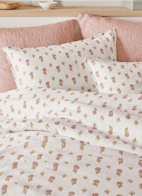 TAIE D'OREILLER DOUBLE GAZE DE COTON IMPRIMÉE