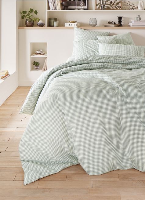 HOUSSE DE COUETTE EN COTON VICHY 
