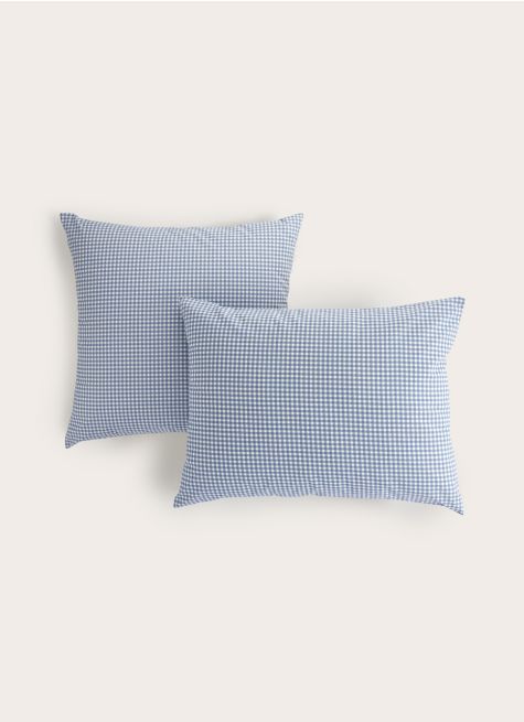 TAIE D'OREILLER EN COTON GINGHAM