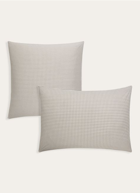TAIE D'OREILLER EN COTON GINGHAM
