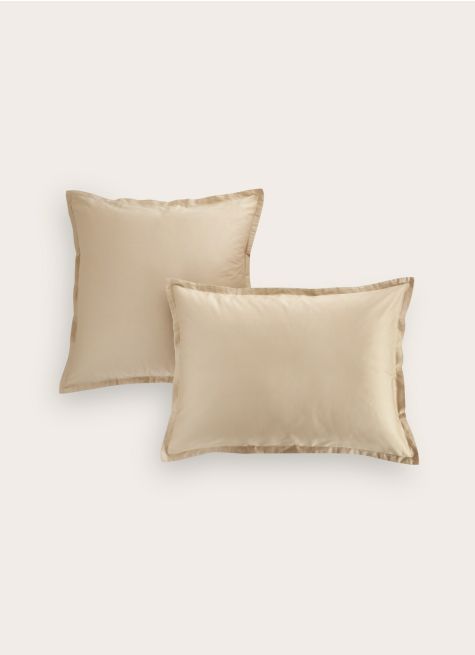 TAIE D'OREILLER EN SATIN DE COTON UNI