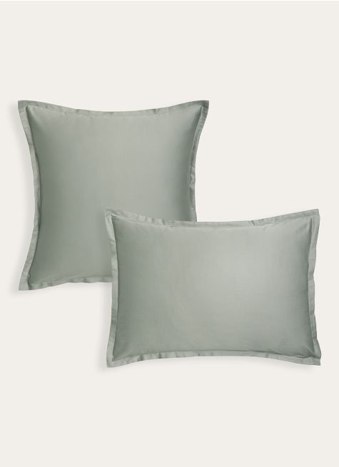 TAIE D'OREILLER EN SATIN DE COTON UNI PRELUDE