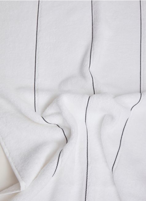 DRAP DE BAIN UNI EN COTON AVEC MICRO RAYURE