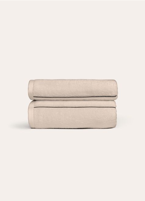 DRAP DE BAIN UNI EN COTON AVEC MICRO RAYURE