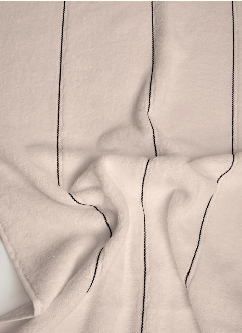DRAP DE BAIN UNI EN COTON AVEC MICRO RAYURE
