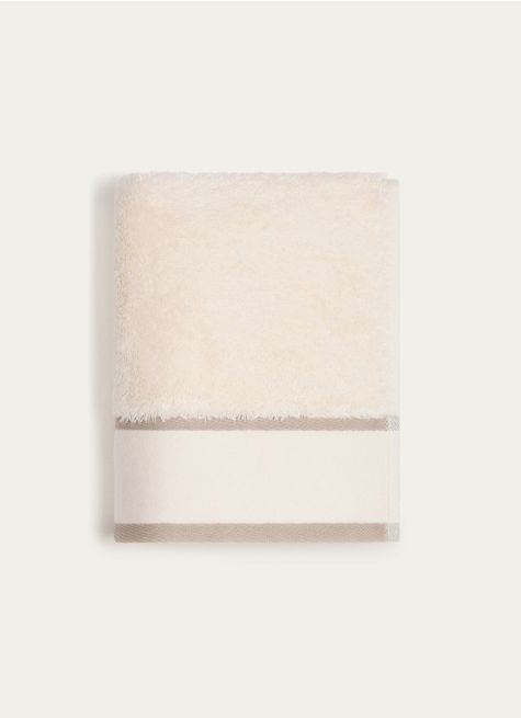 SERVIETTE DE TOILETTE UNIE À LARGE BORDURE ARTHUR